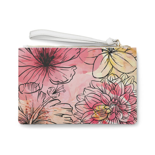 Ink & Petals Clutch | Artistic Floral Vibes in Every Carry