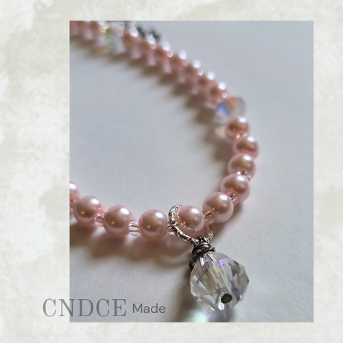 Sugar Petal | Blush Pink glass Pearl | Feminine Handmade Jewelry | Everyday Elegance
