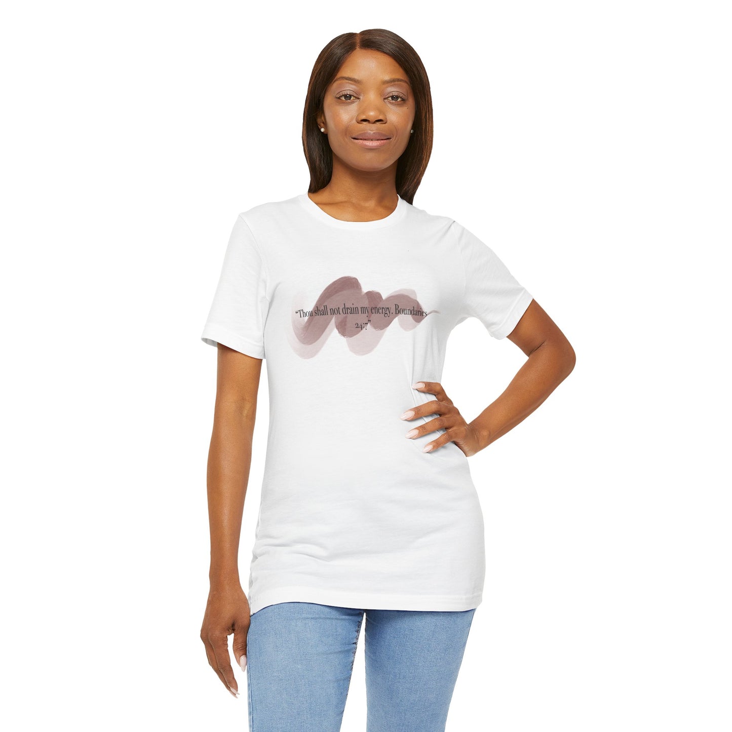 “Thou shall not drain my energy. Boundaries 24:7” Short Sleeve Tee
