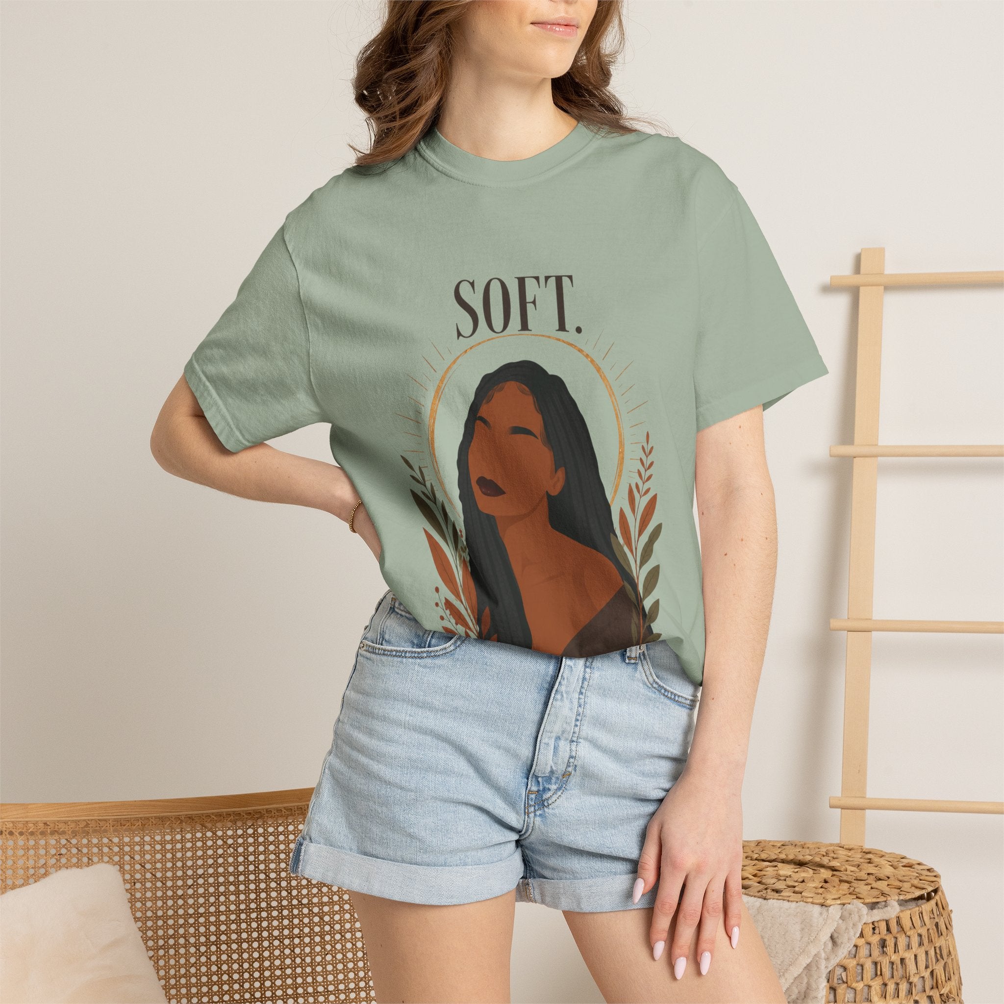 Soft. Still. Unstoppable. Comfort Colors® Graphic Tee – Original Black Woman Art, Empowerment Shirt
