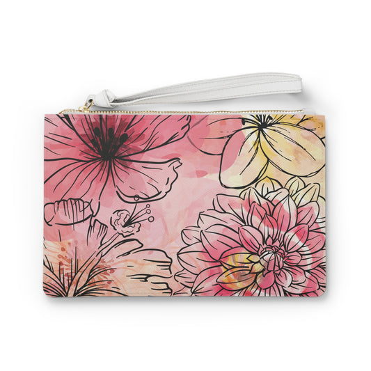 Ink & Petals Clutch | Artistic Floral Vibes in Every Carry