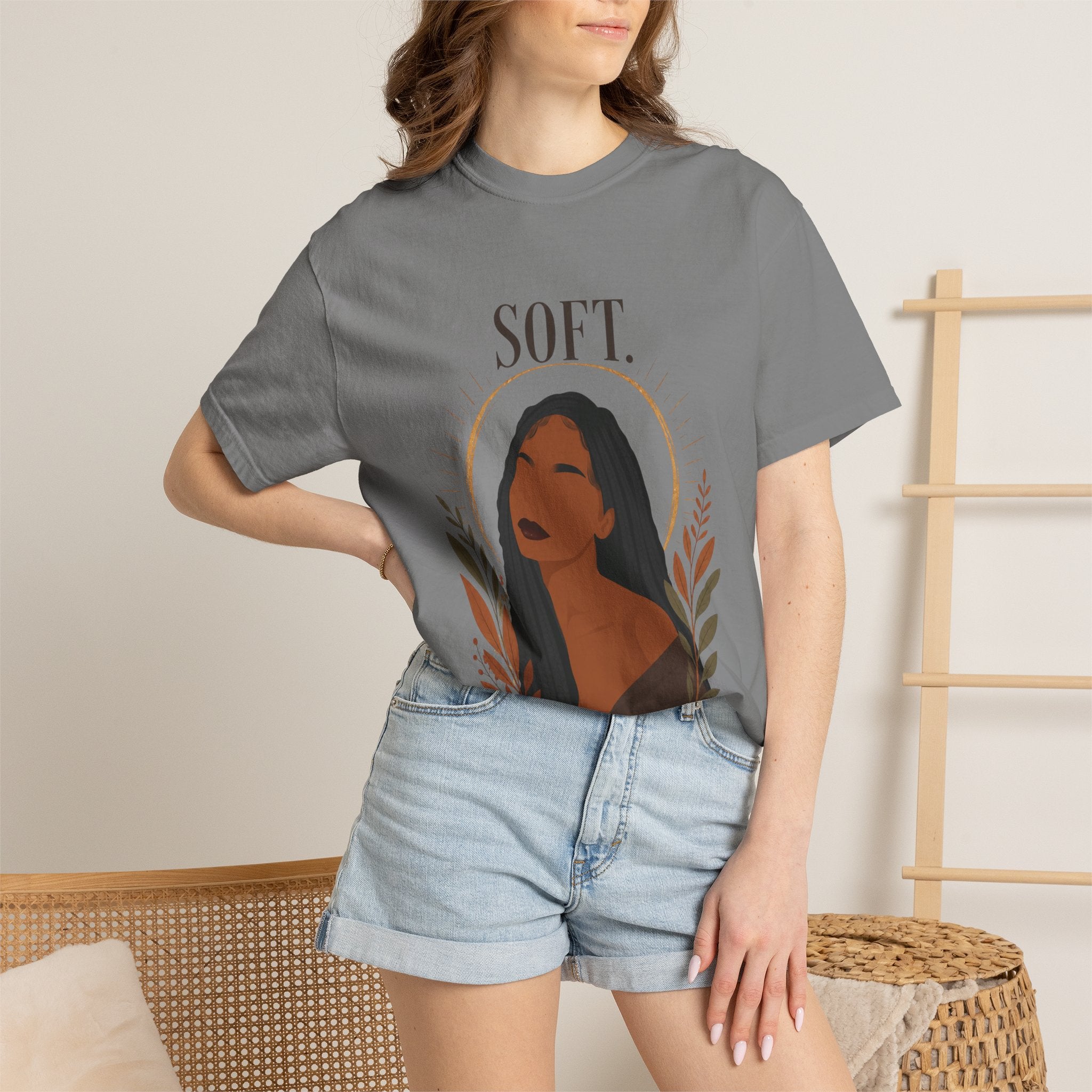 Soft. Still. Unstoppable. Comfort Colors® Graphic Tee – Original Black Woman Art, Empowerment Shirt