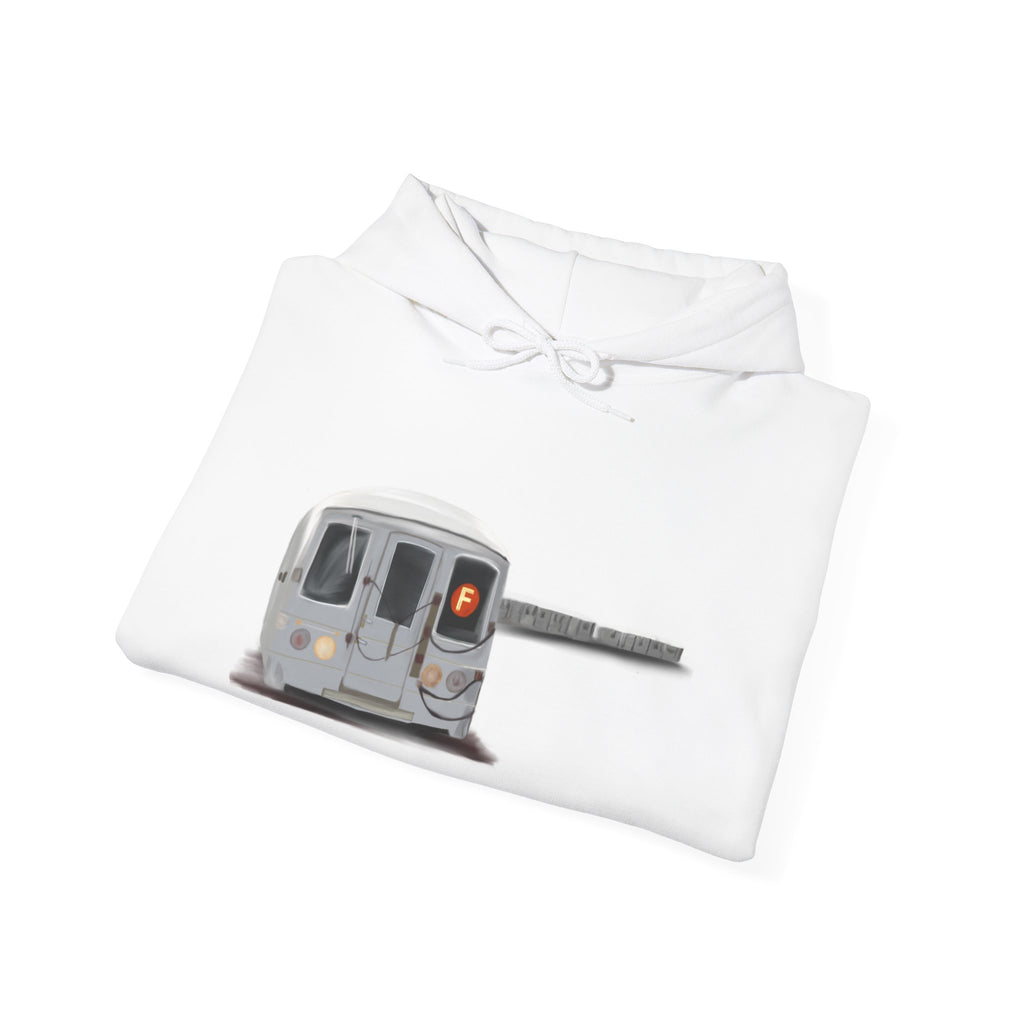 Unisex Heavy Blend Queens F train Hooded Sweatshirt