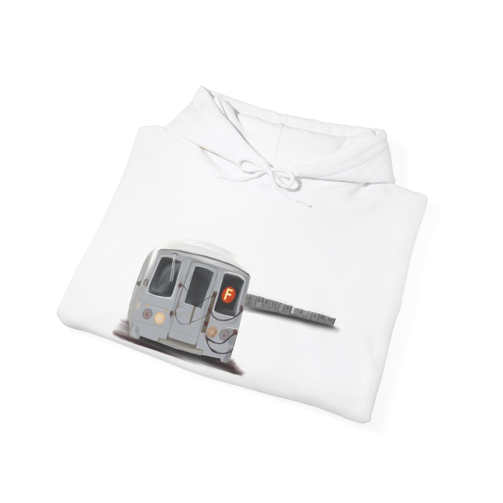 Unisex Heavy Blend Queens F train Hooded Sweatshirt