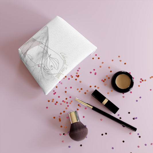 Cotton Cosmetic Bag | “Calm mind, fierce heart”