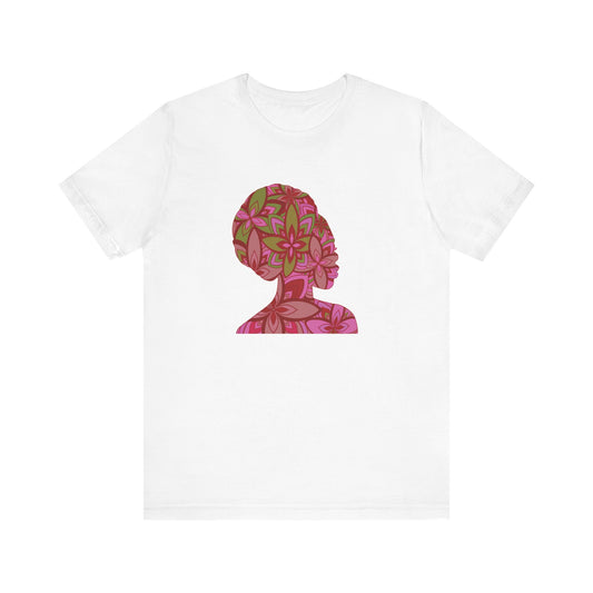 Floral Silhouette Queen Tee  Empowering Afro‑Art T‑Shirt
