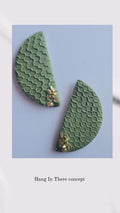 Golden Edge Crescent Studs