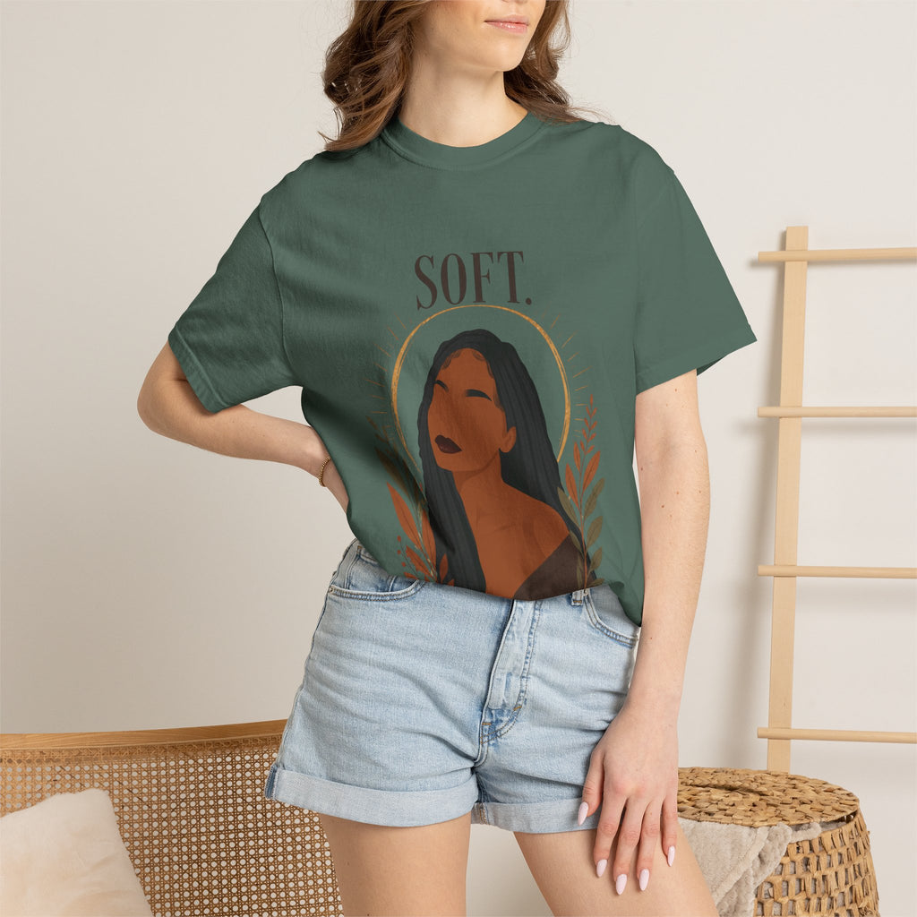 Soft. Still. Unstoppable. Comfort Colors® Graphic Tee – Original Black Woman Art, Empowerment Shirt