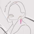 Handmade Resin Earrings with Pink Floral Design – Stainless Steel Hooks, Lightweight Dangle Jewelry