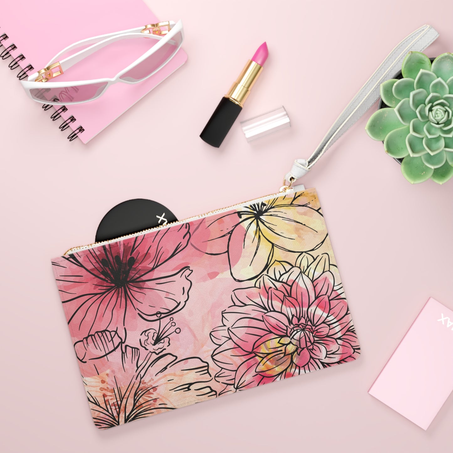 Ink & Petals Clutch | Artistic Floral Vibes in Every Carry