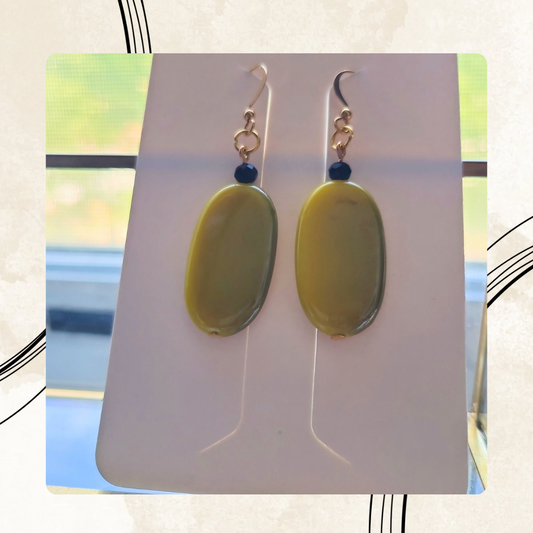 Hello Yellow | Handmade Yellow Bead Dangle Earrings