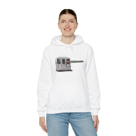 Unisex Heavy Blend Queens F train Hooded Sweatshirt