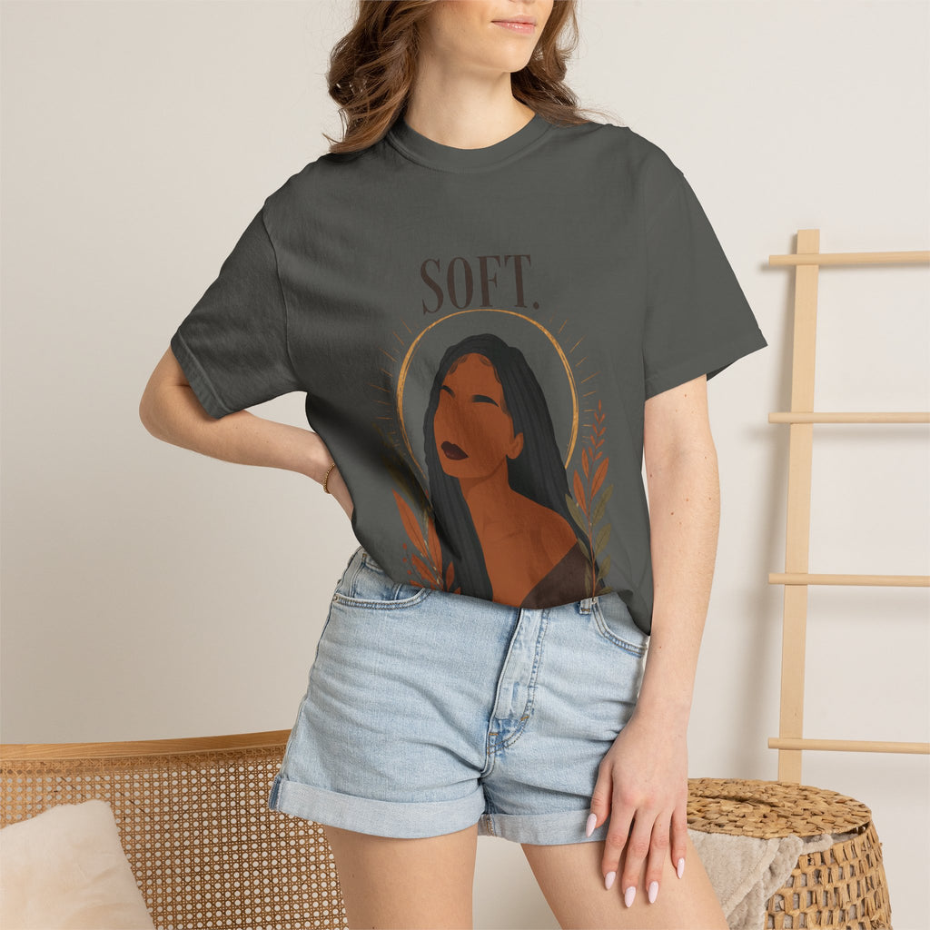 Soft. Still. Unstoppable. Comfort Colors® Graphic Tee – Original Black Woman Art, Empowerment Shirt