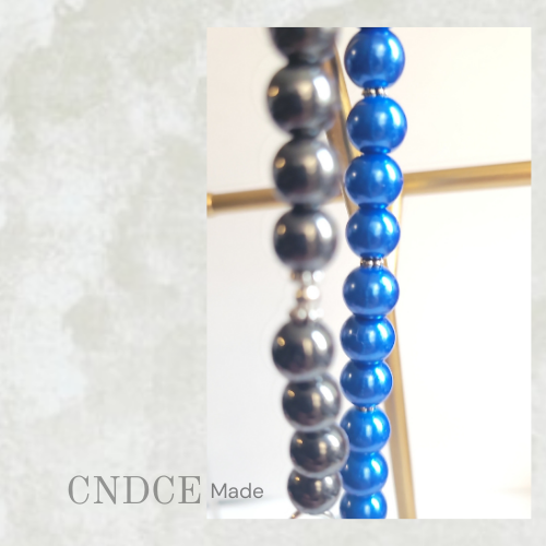 Midnight Current | Glass Pearl necklace | Bol Beaded Statement Jewelry |