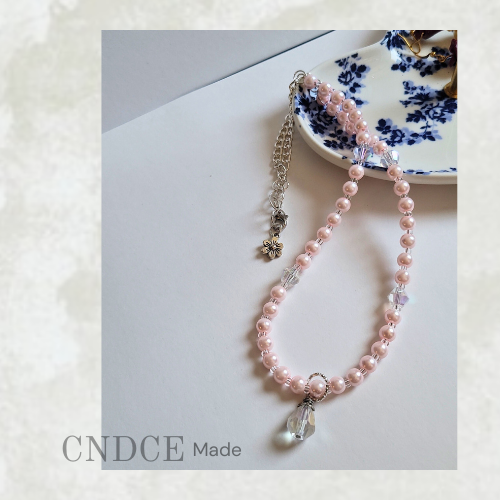 Sugar Petal | Blush Pink glass Pearl | Feminine Handmade Jewelry | Everyday Elegance