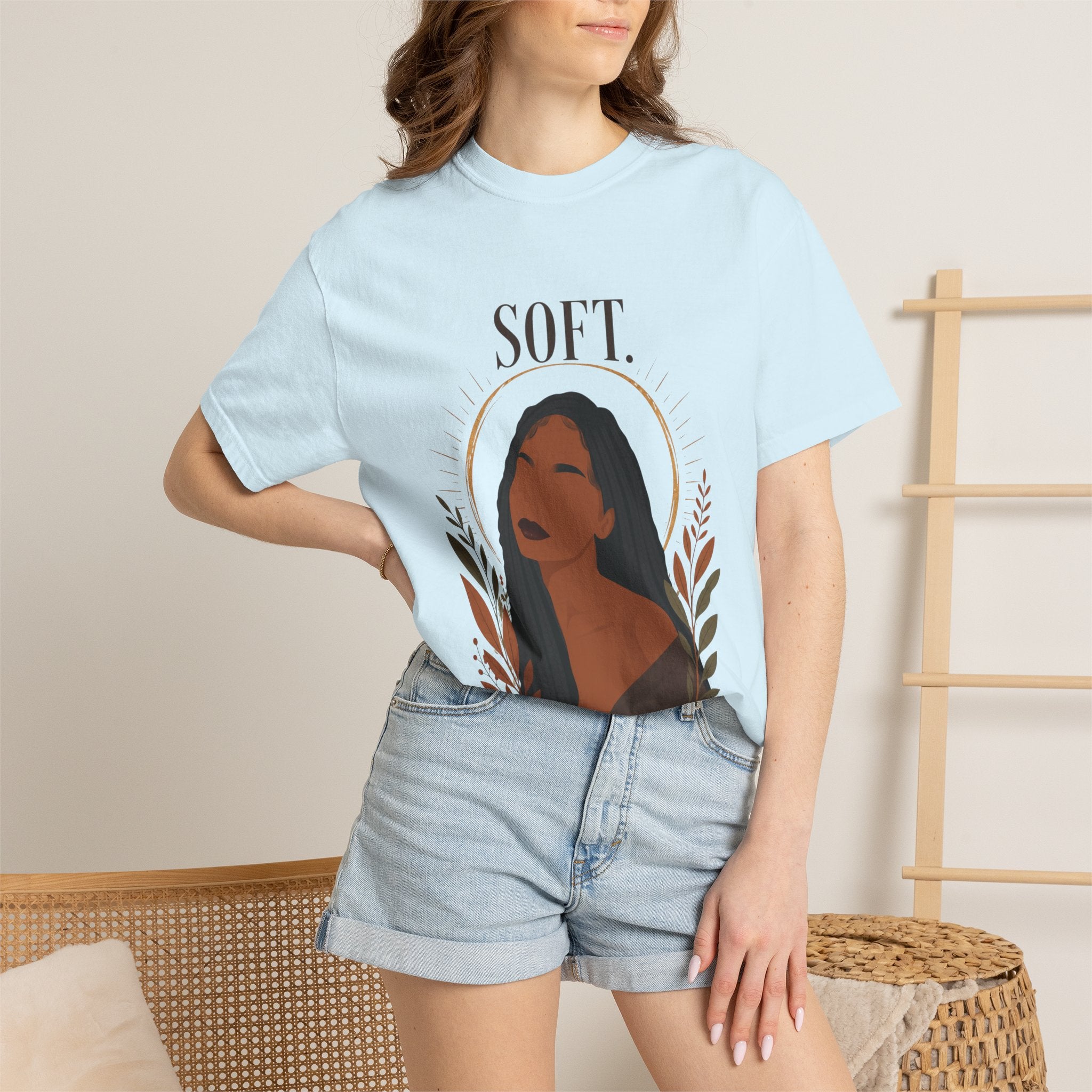 Soft. Still. Unstoppable. Comfort Colors® Graphic Tee – Original Black Woman Art, Empowerment Shirt
