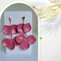Pink peta earrings | Handmade