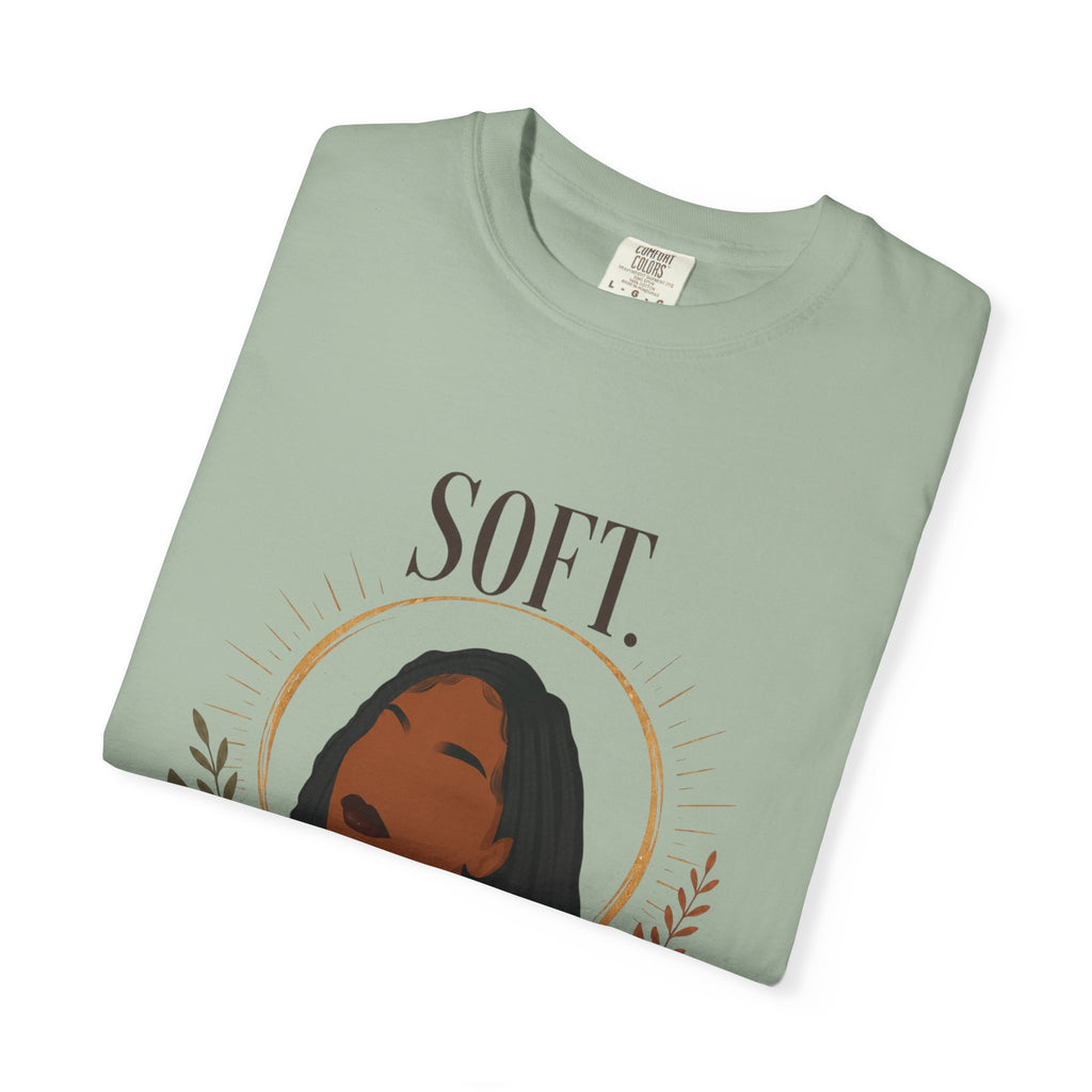 Soft. Still. Unstoppable. Comfort Colors® Graphic Tee – Original Black Woman Art, Empowerment Shirt