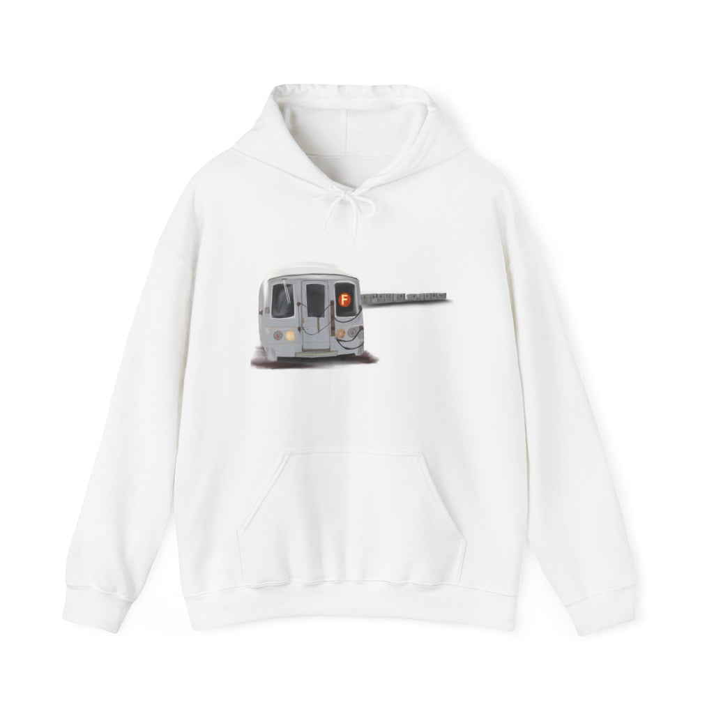 Unisex Heavy Blend Queens F train Hooded Sweatshirt