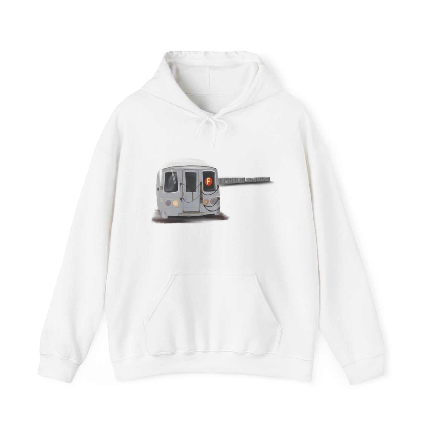Unisex Heavy Blend Queens F train Hooded Sweatshirt