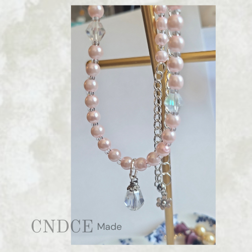 Sugar Petal | Blush Pink glass Pearl | Feminine Handmade Jewelry | Everyday Elegance
