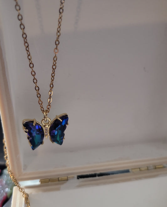 The Evolve Necklace | 18K Gold-Plated Butterfly Pendant | Micro Pavé CZ | Stainless Steel, Hypoallergenic & Tarnish-Resistant