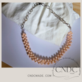 Blush Bloom Cluster | Glass Beaded Statement Necklace