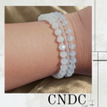 ✨ “Grace in Motion” Memory Wire Glass Bead Bracelet ✨
