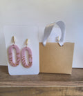 Polymer clay earrings [Golden blush]