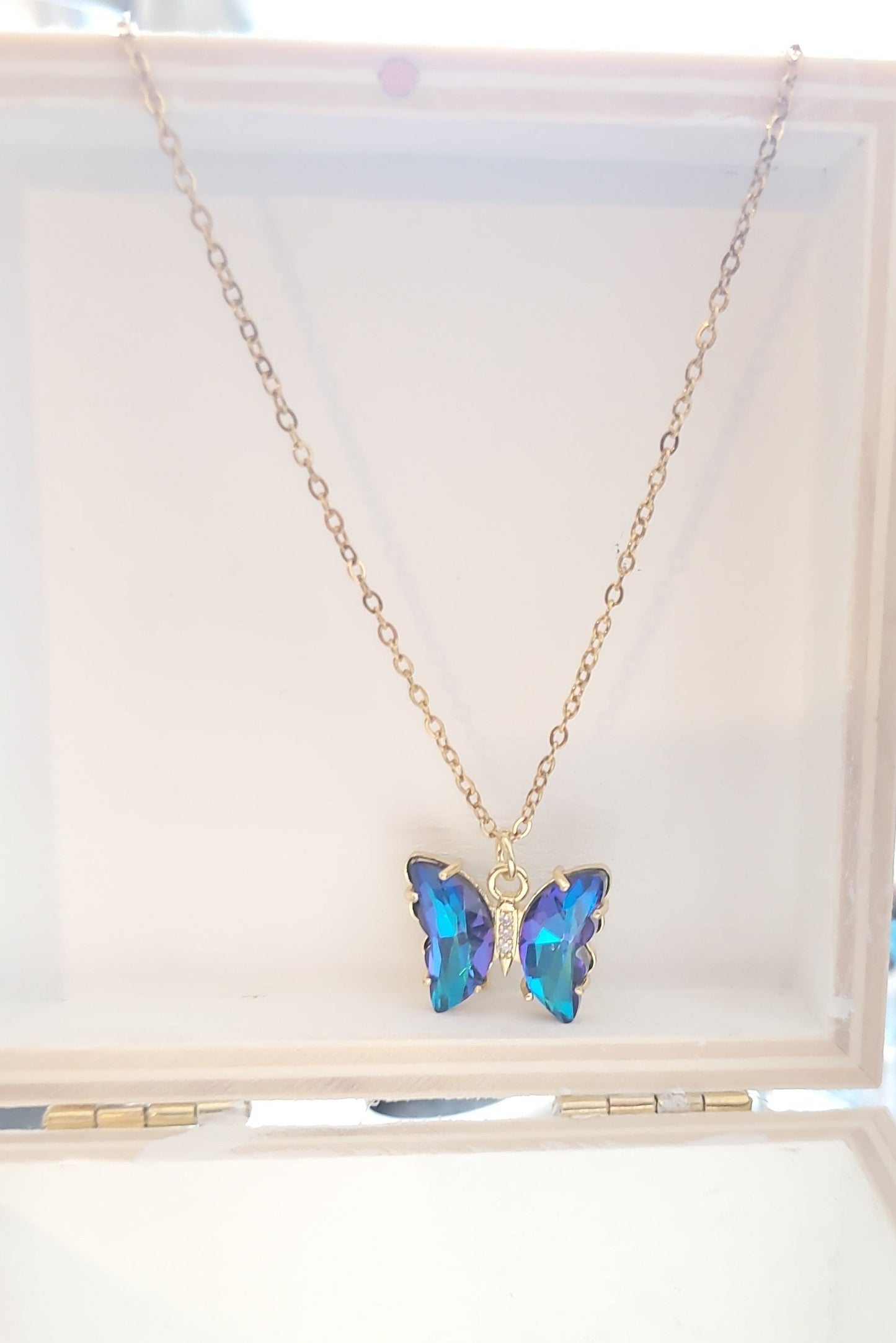 The Evolve Necklace | 18K Gold-Plated Butterfly Pendant | Micro Pavé CZ | Stainless Steel, Hypoallergenic & Tarnish-Resistant